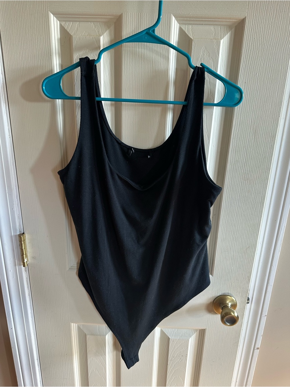 Forever 21 Black Scoop Neck Tank Bodysuit